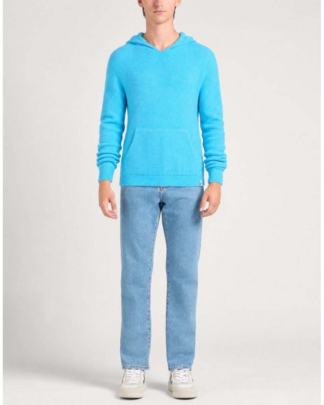 Berna Blue Sweater Alpaca Wool, Wool, Polyamide, Acrylic, Elastane for men