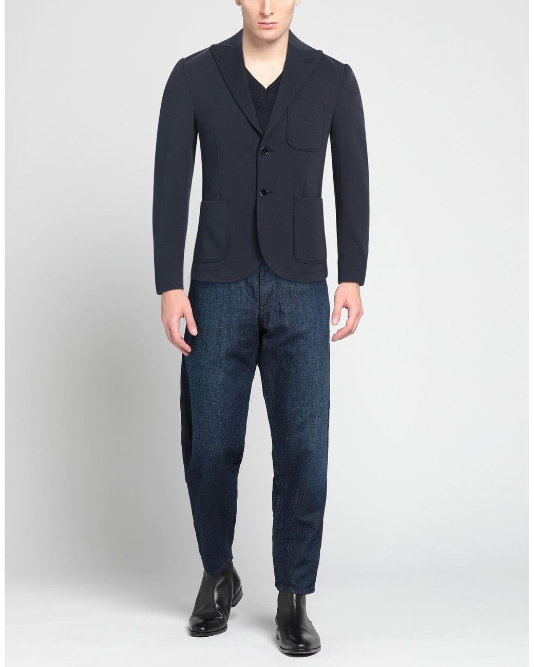 Daniele Alessandrini Blue Blazer for men