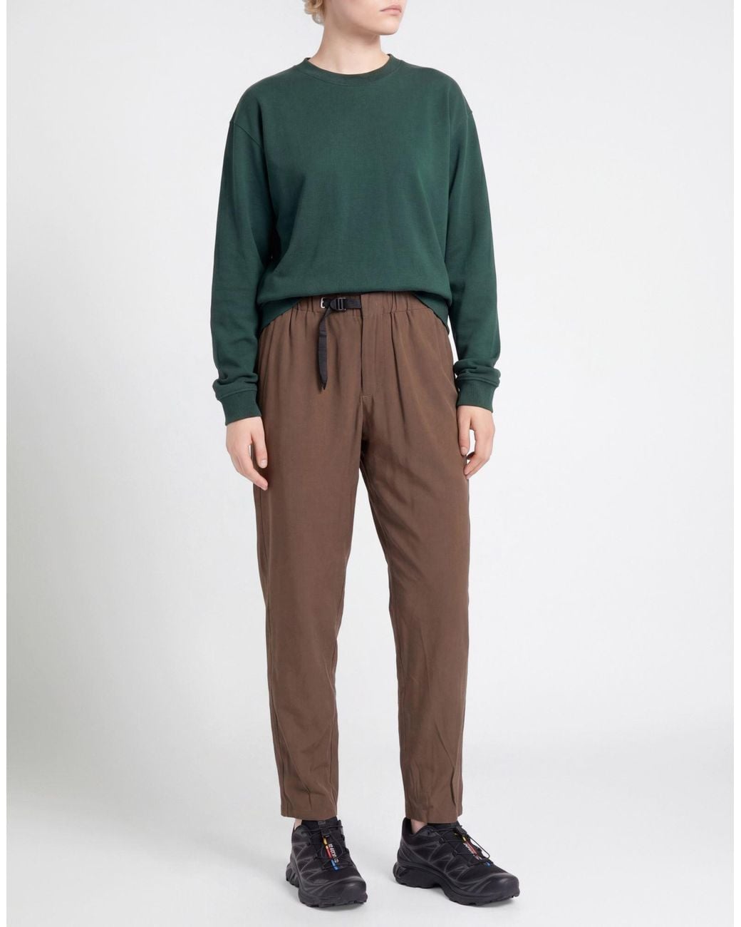 White Sand Brown Pants Viscose, Polyester