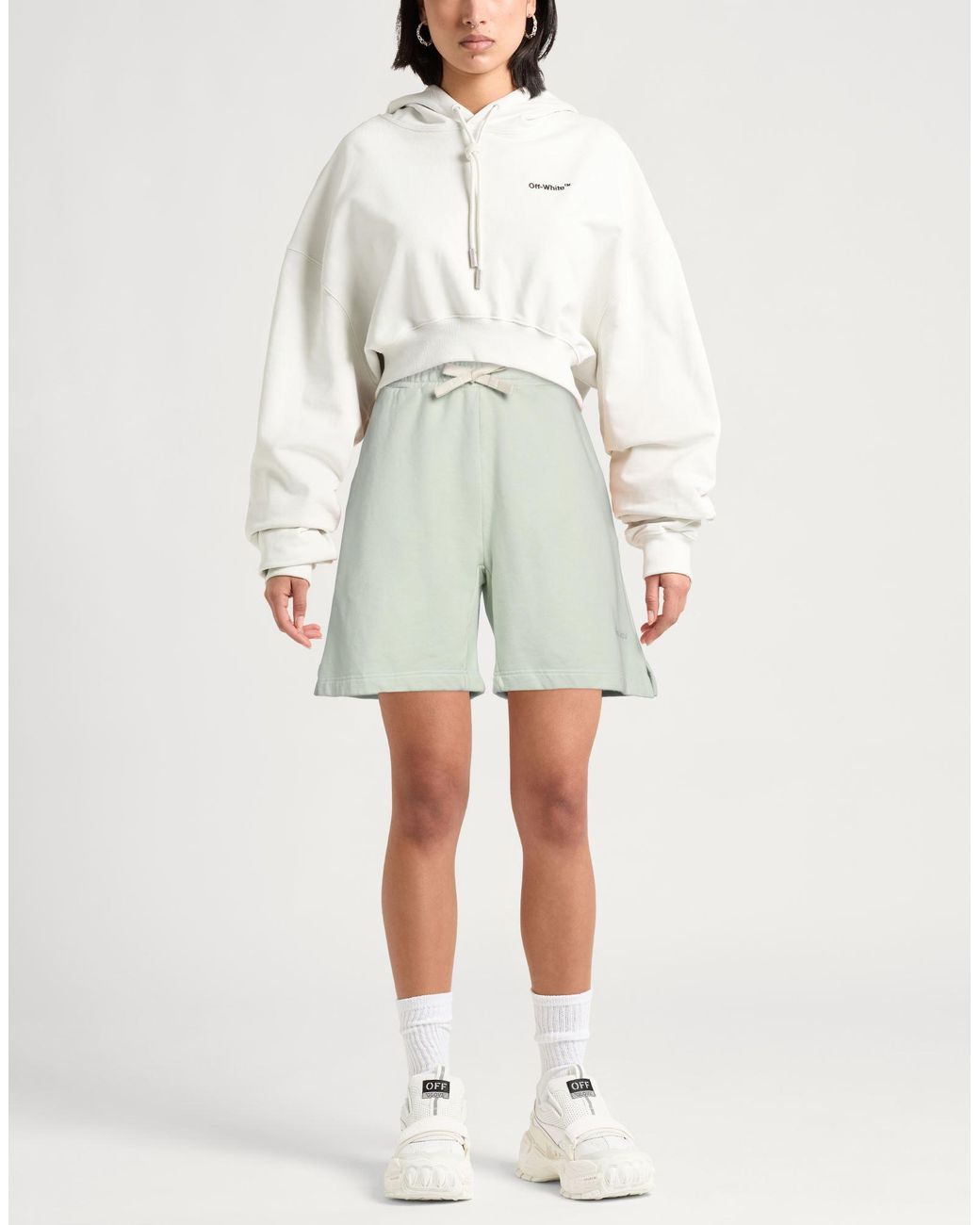 Palm Angels Green Shorts & Bermuda Shorts Cotton