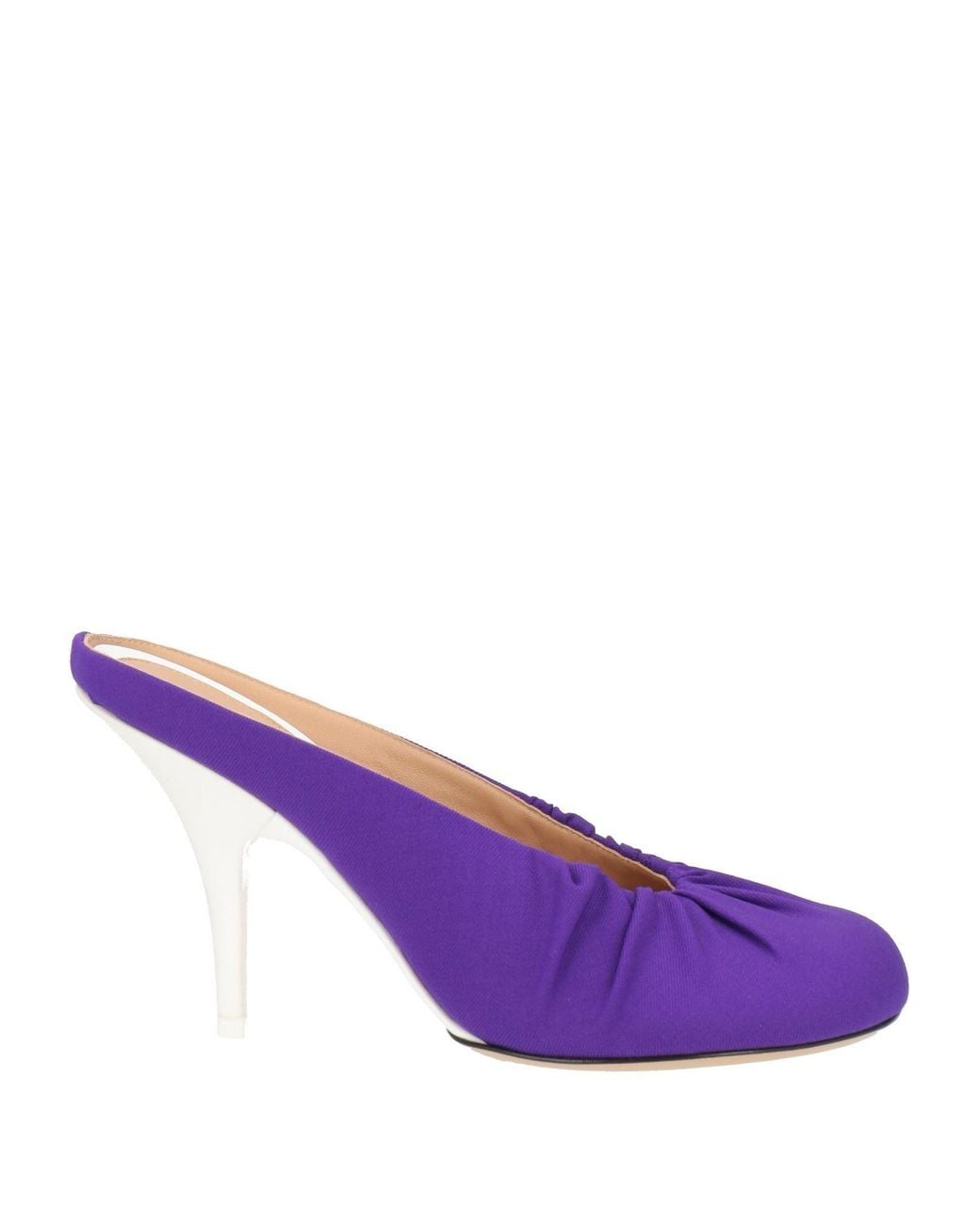 Dries Van Noten Purple Mules & Clogs Textile Fibers