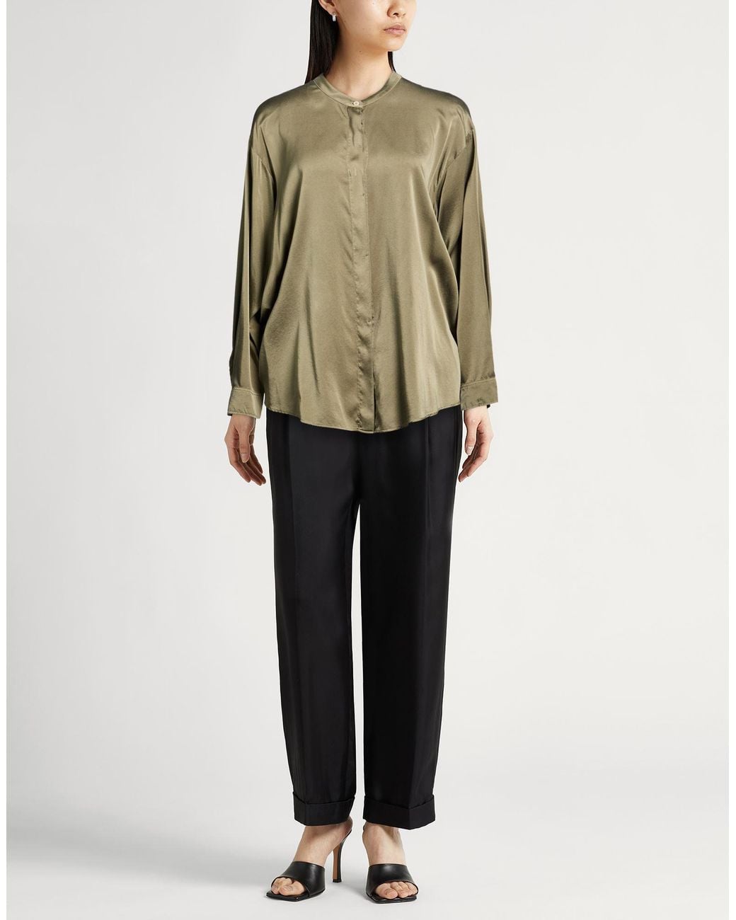 Forte_forte Green Shirt Silk, Elastane