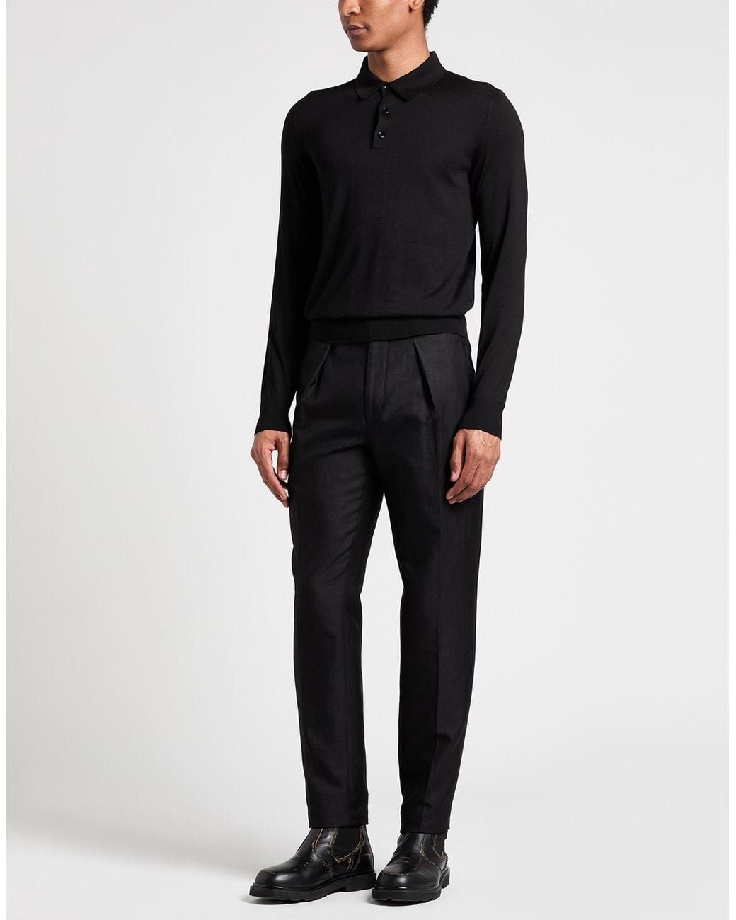 Fendi Black Pants Cotton, Hemp, Polyester for men