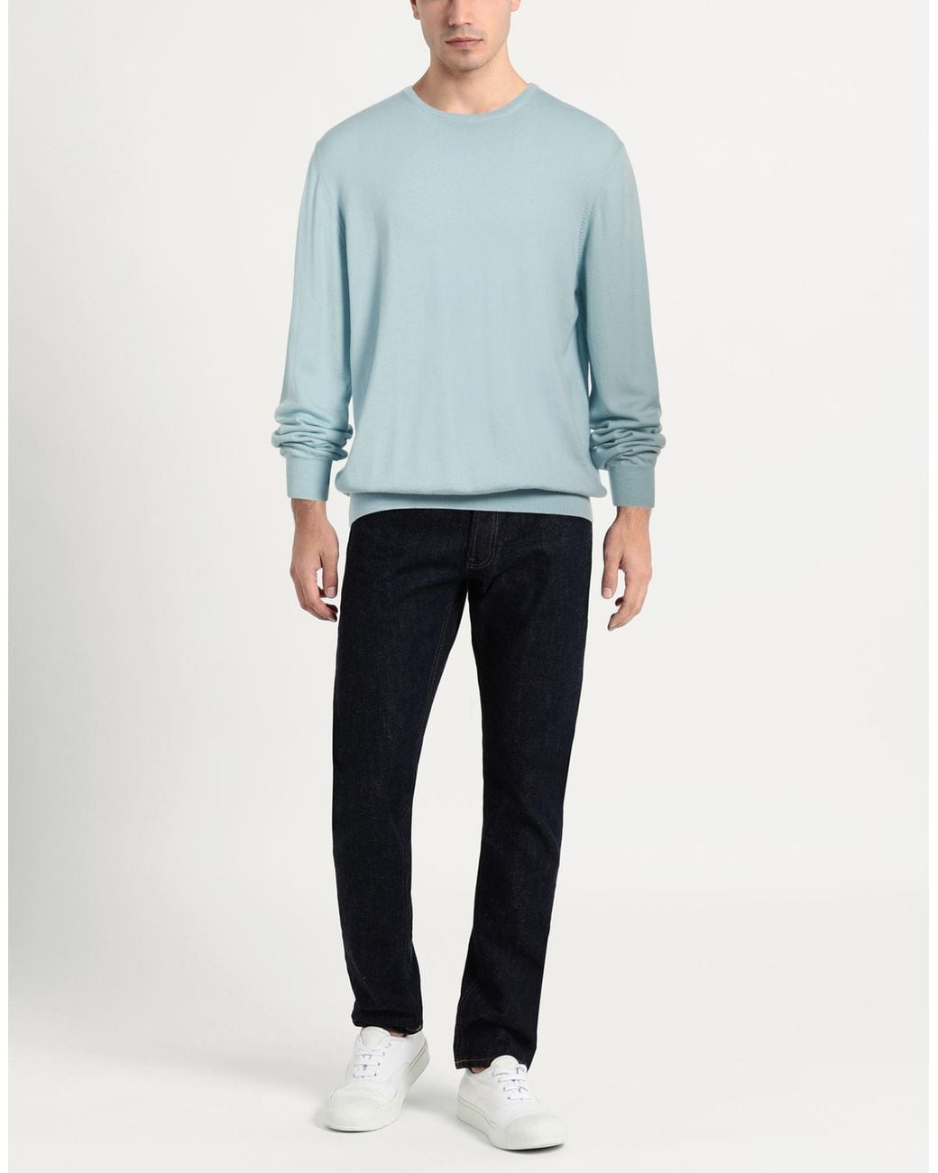 La Fileria Blue Sweater Virgin Wool for men