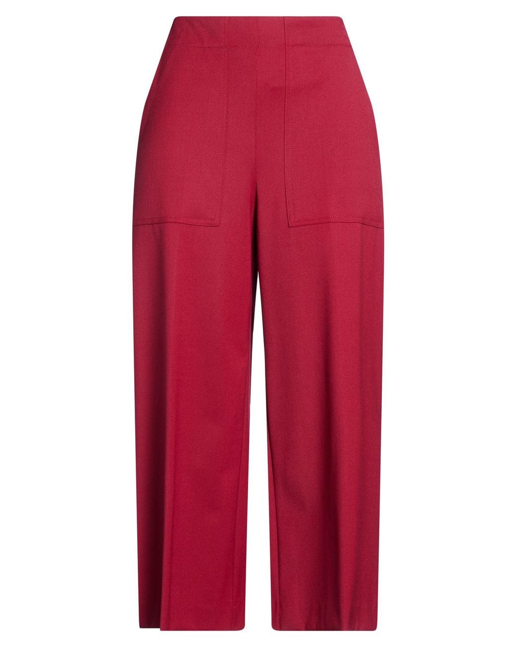 Liviana Conti Red Burgundy Pants Polyester, Wool, Elastane