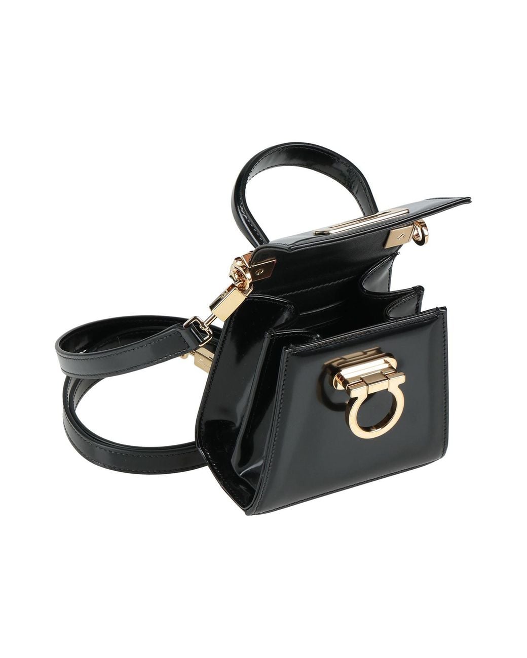Ferragamo Black Handbag Leather