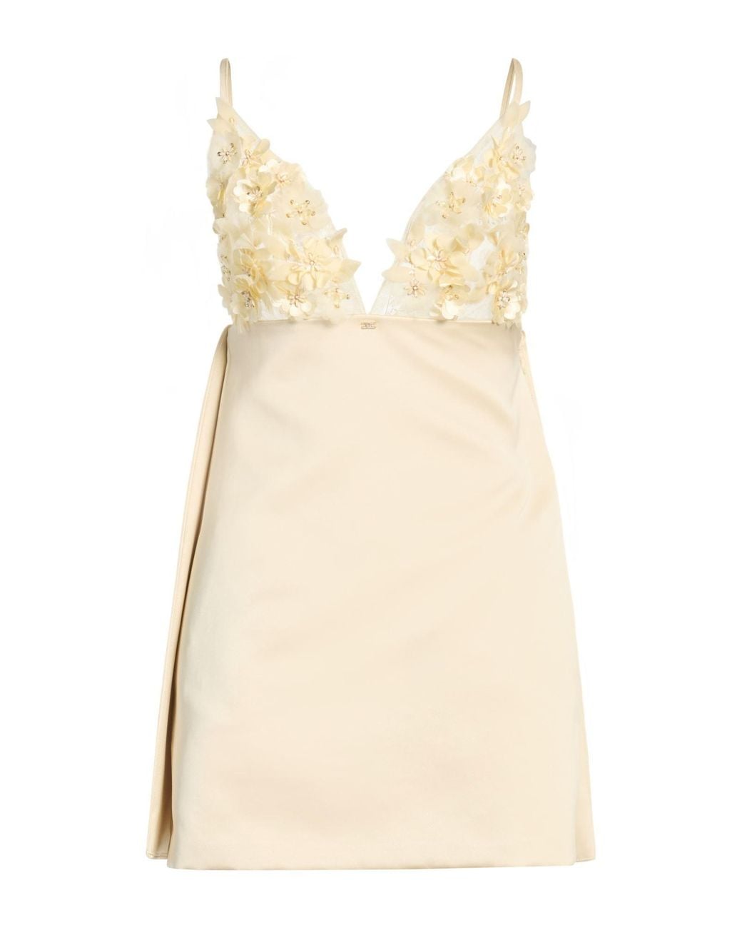Elisabetta Franchi Natural Mini Dress Polyester