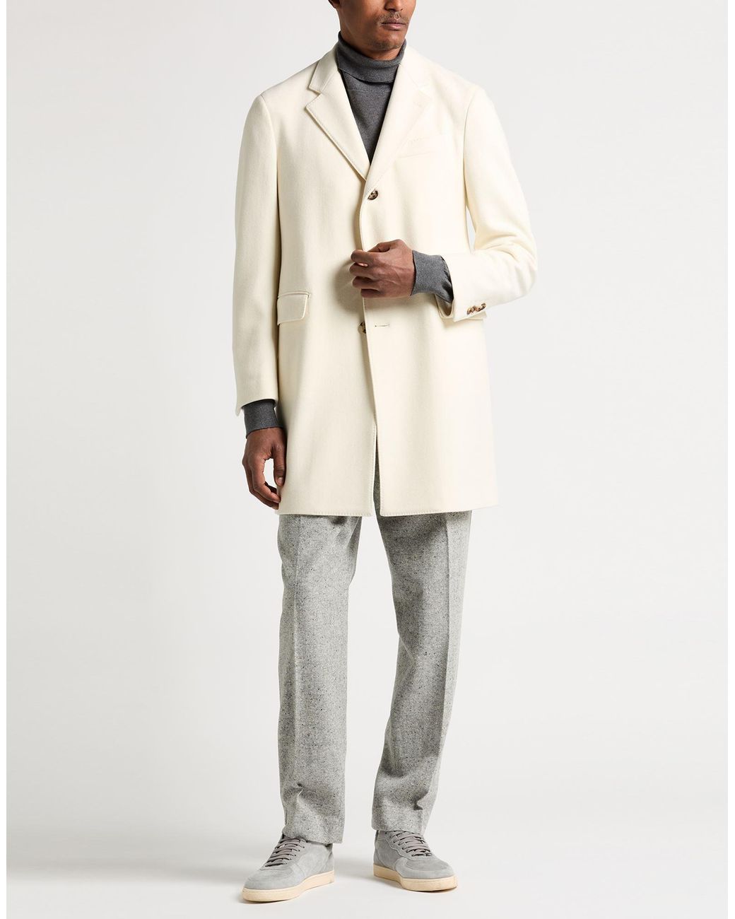 Lardini White Coat Wool, Polyamide for men