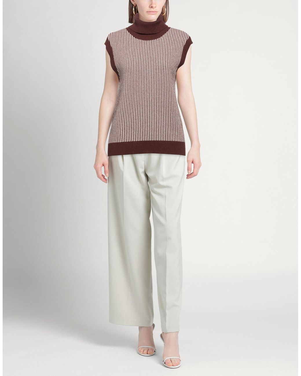 Purotatto Brown Turtleneck Cashmere