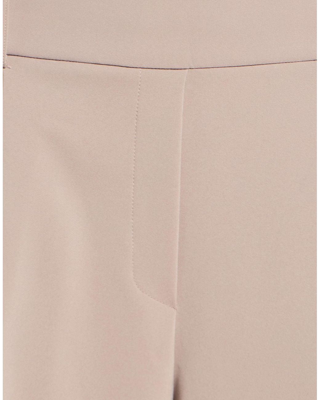 D.exterior Natural Khaki Pants Polyester, Elastane