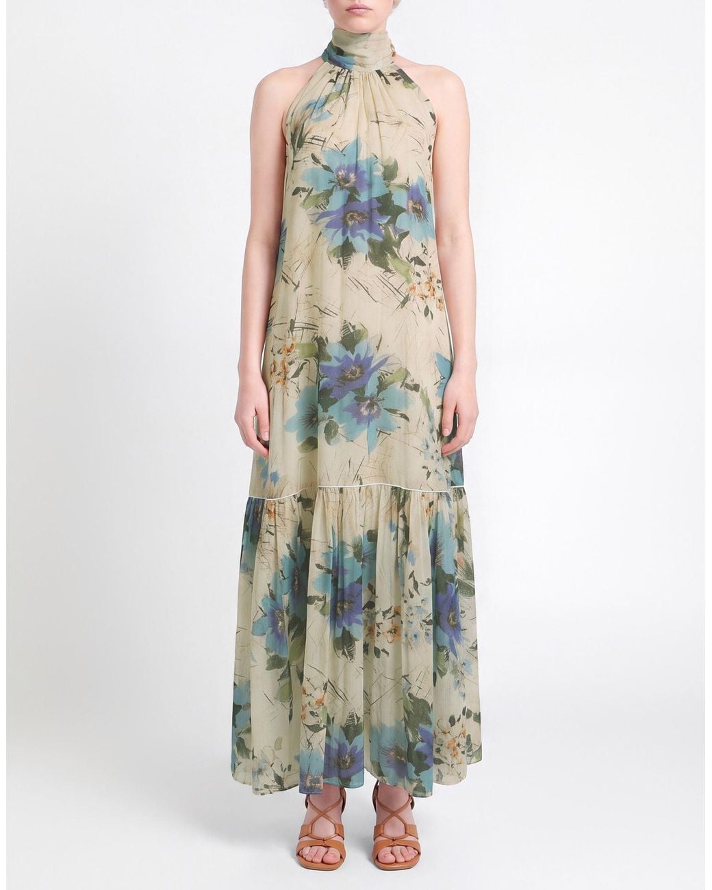 ALESSIA SANTI White Maxi Dress Cotton
