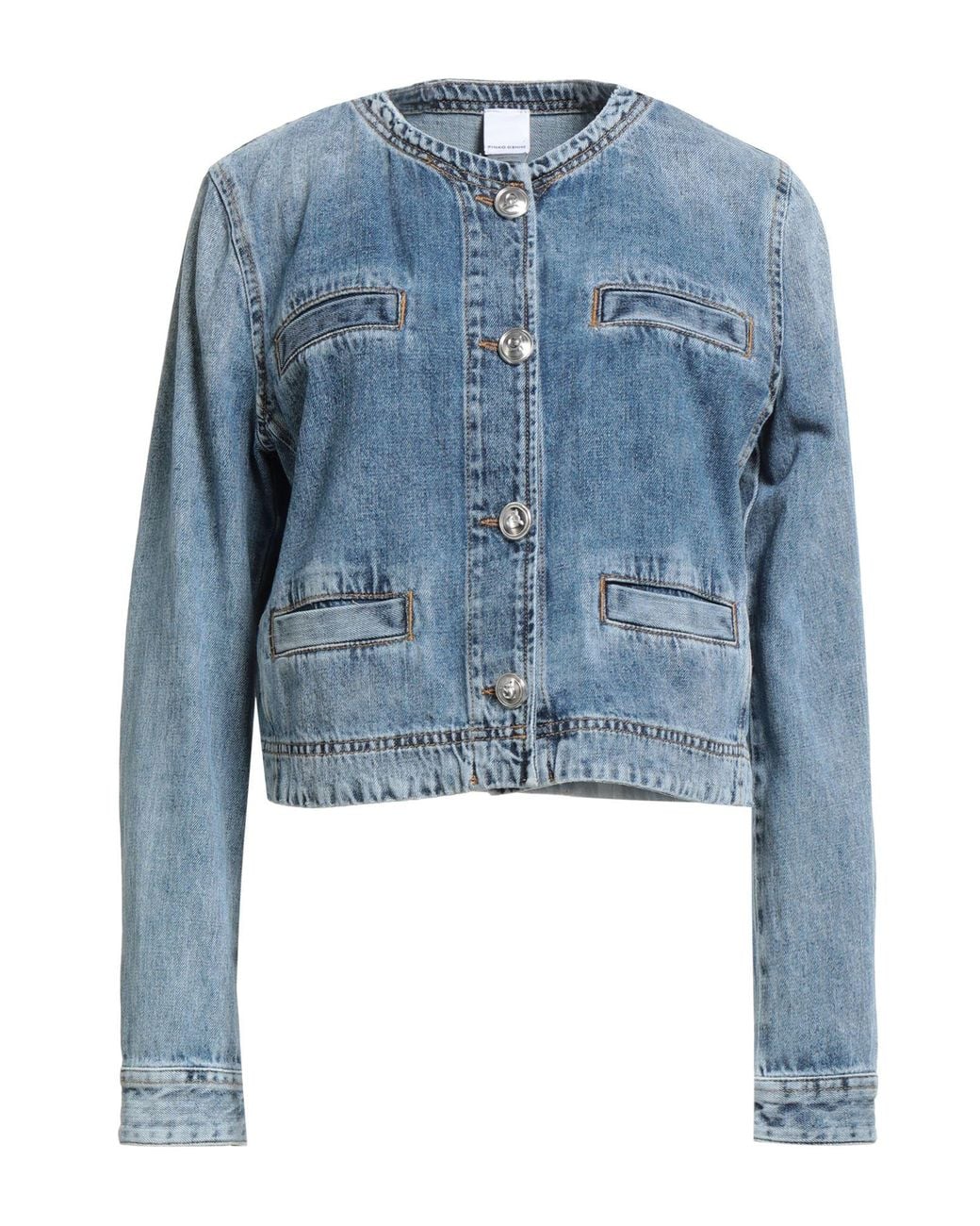 Pinko Blue Denim Outerwear