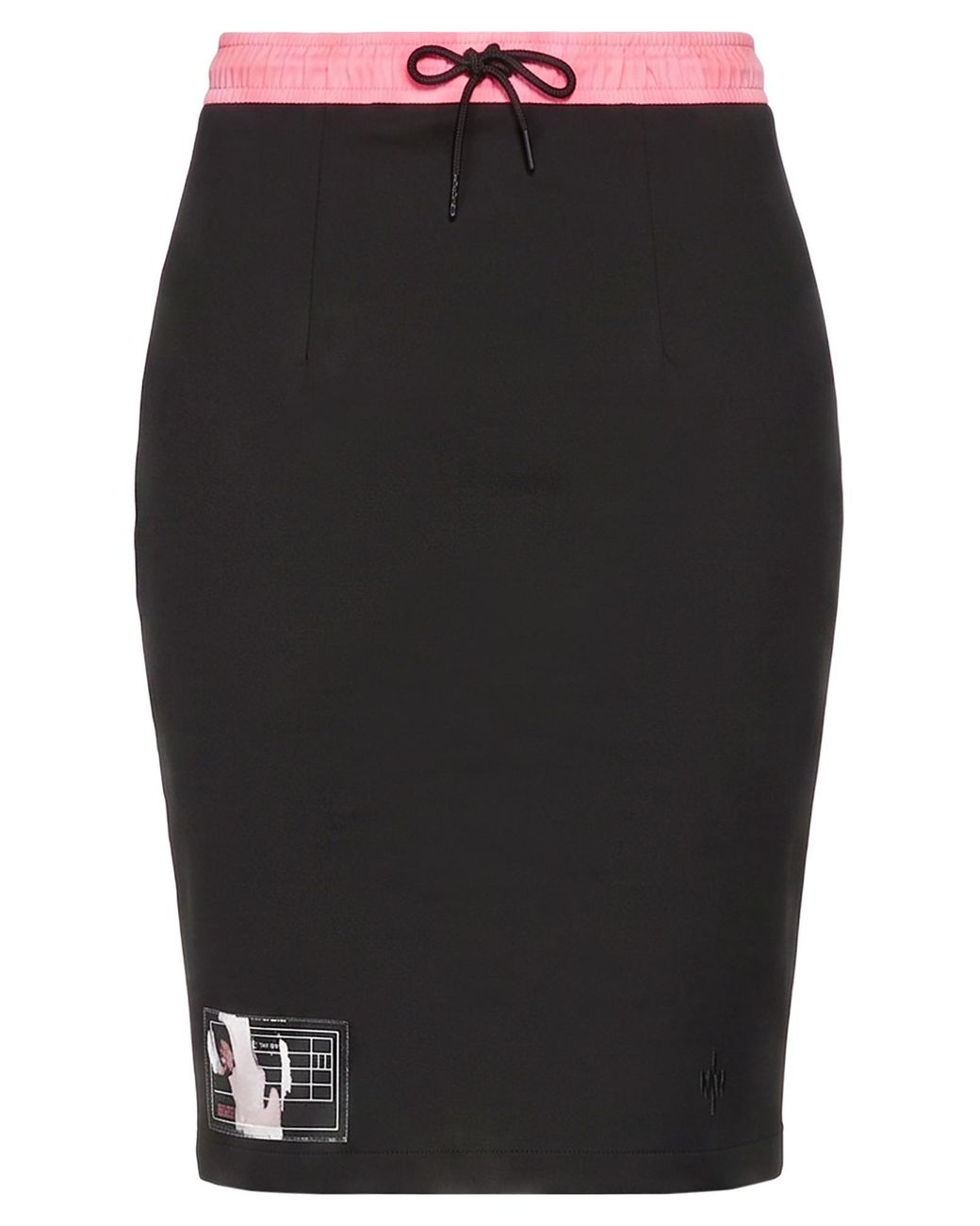 Marcelo Burlon Black Midi Skirt Polyester, Elastane