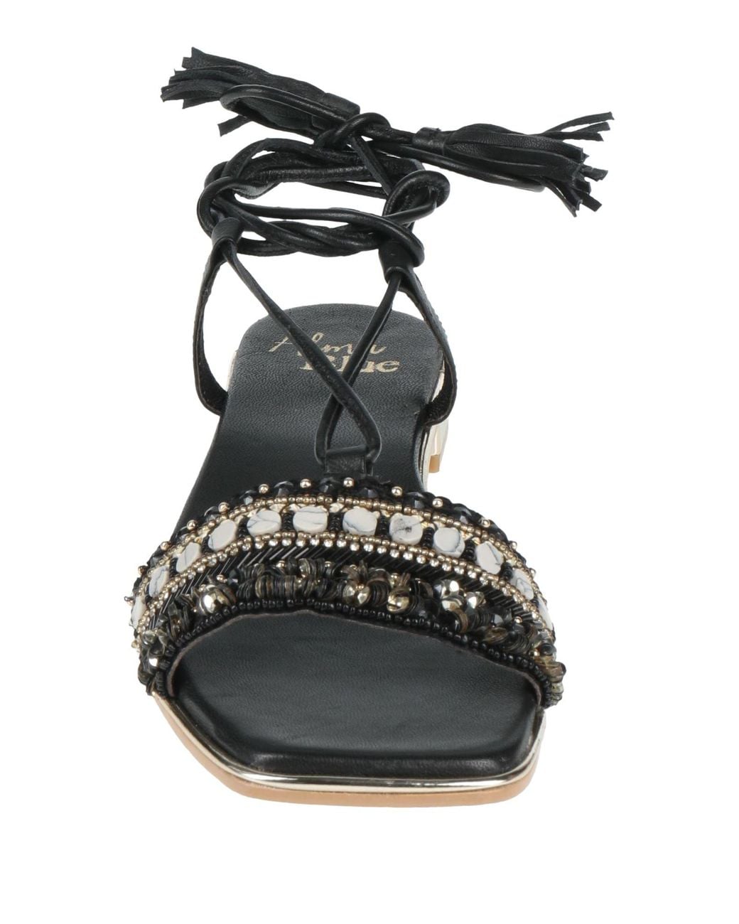 ALMA BLUE Black Sandals