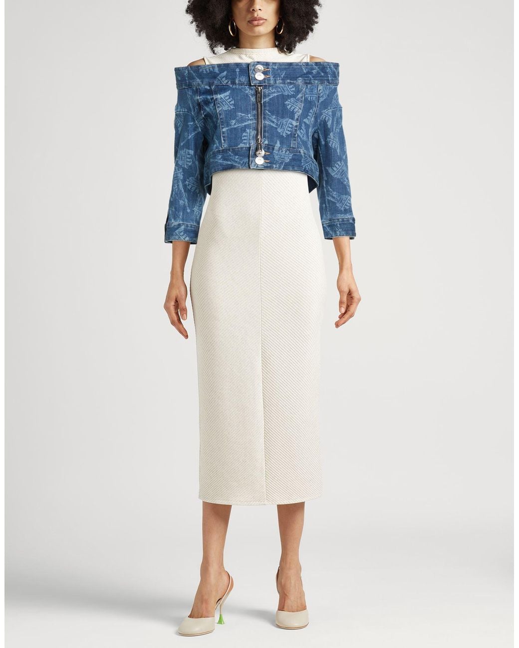 DSquared² Blue Denim Outerwear Cotton, Elastane