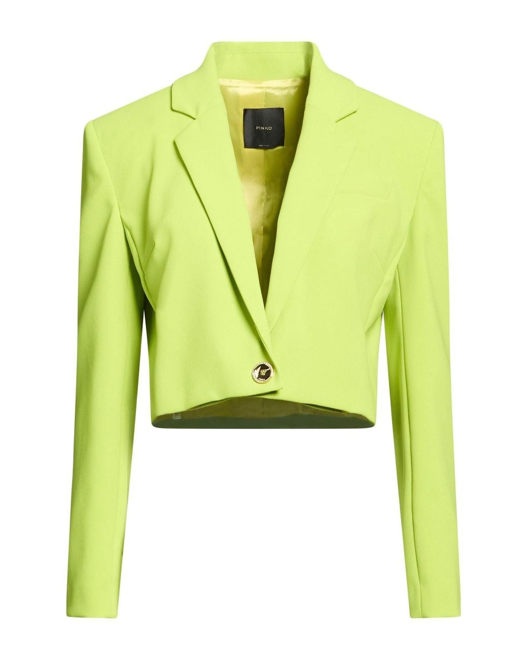 Pinko Green Blazer Polyester, Elastane