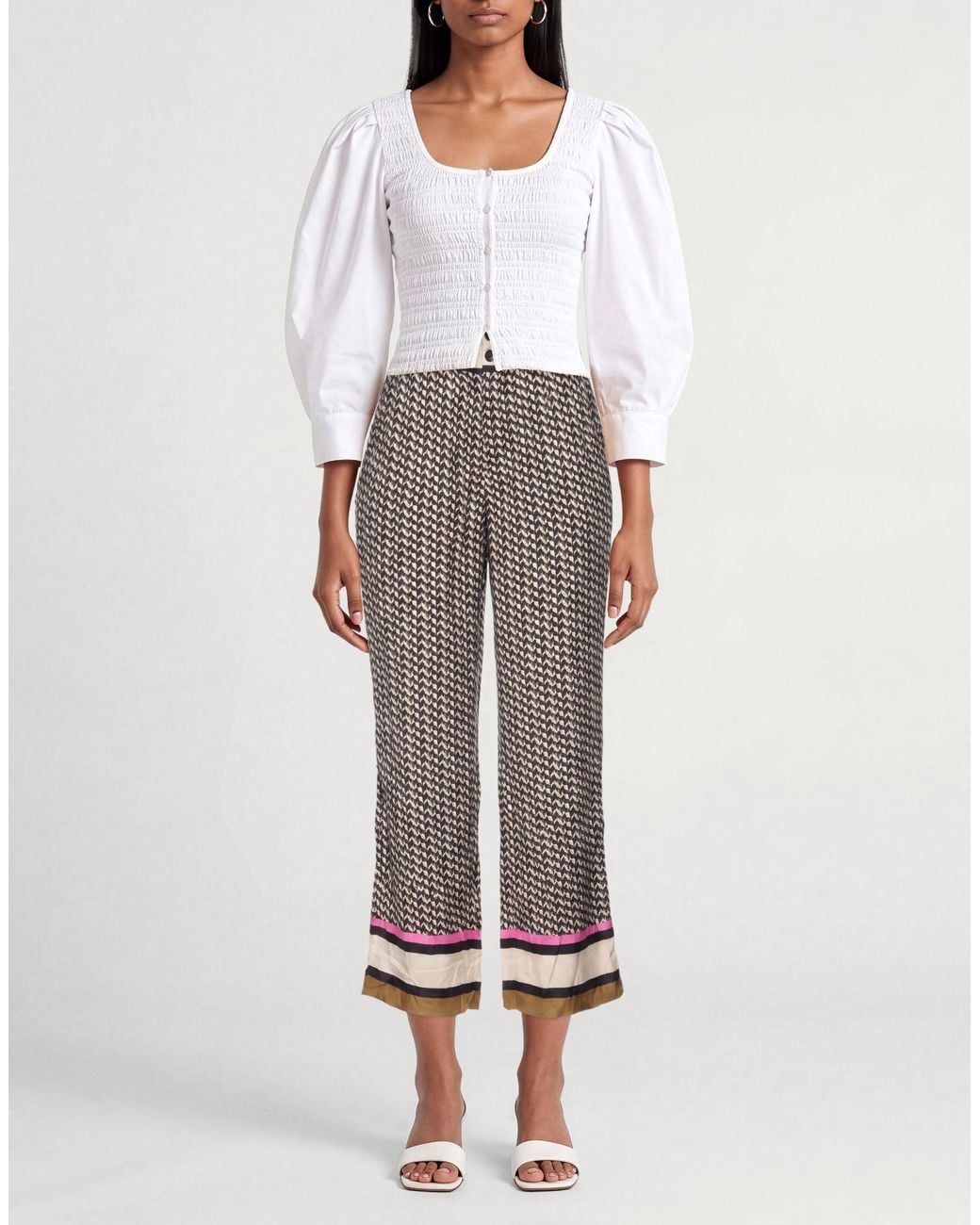 Pinko Gray Pants Polyester