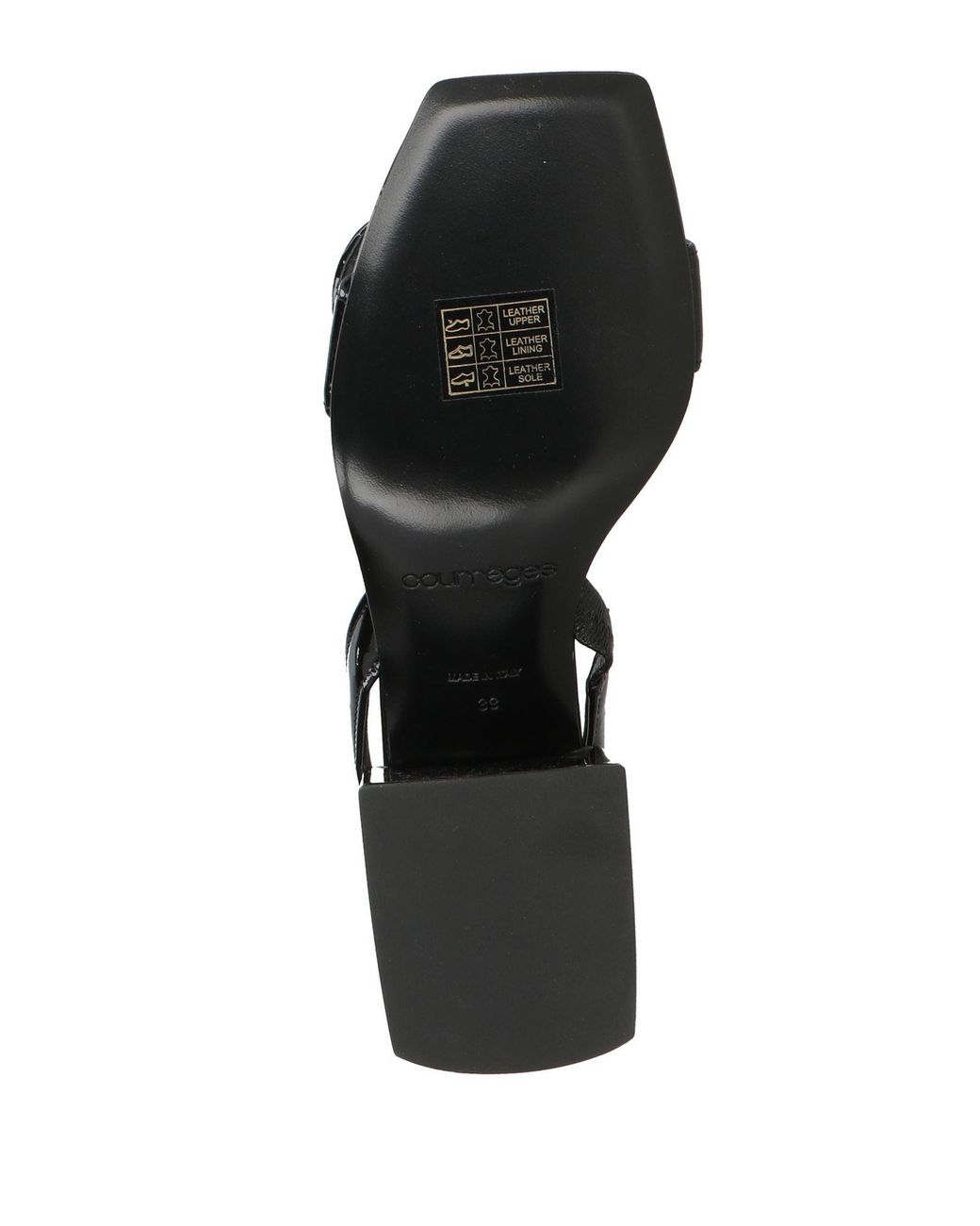 Courreges Black Sandals Leather