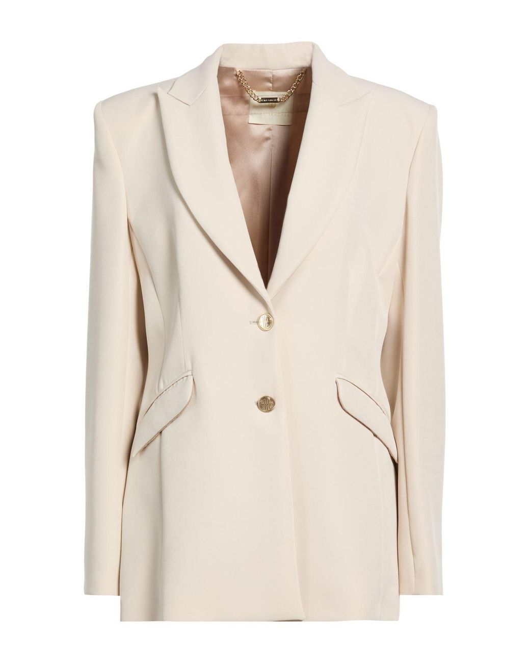alma sanchez Natural Blazer Polyester, Elastane