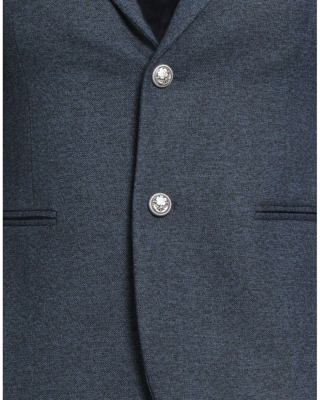 Daniele Alessandrini Blue Blazer Polyester, Viscose, Elastane for men