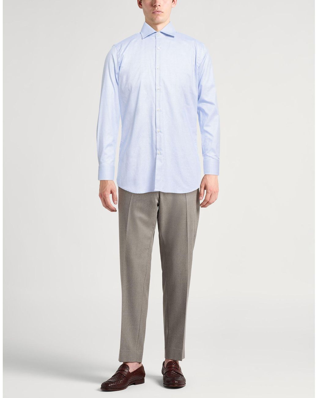 Bagutta Blue Shirt Cotton for men
