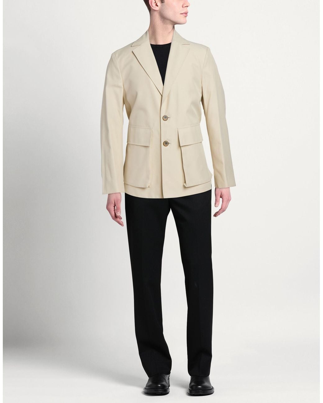 Jacob Cohen Natural Blazer Polyester, Cotton for men