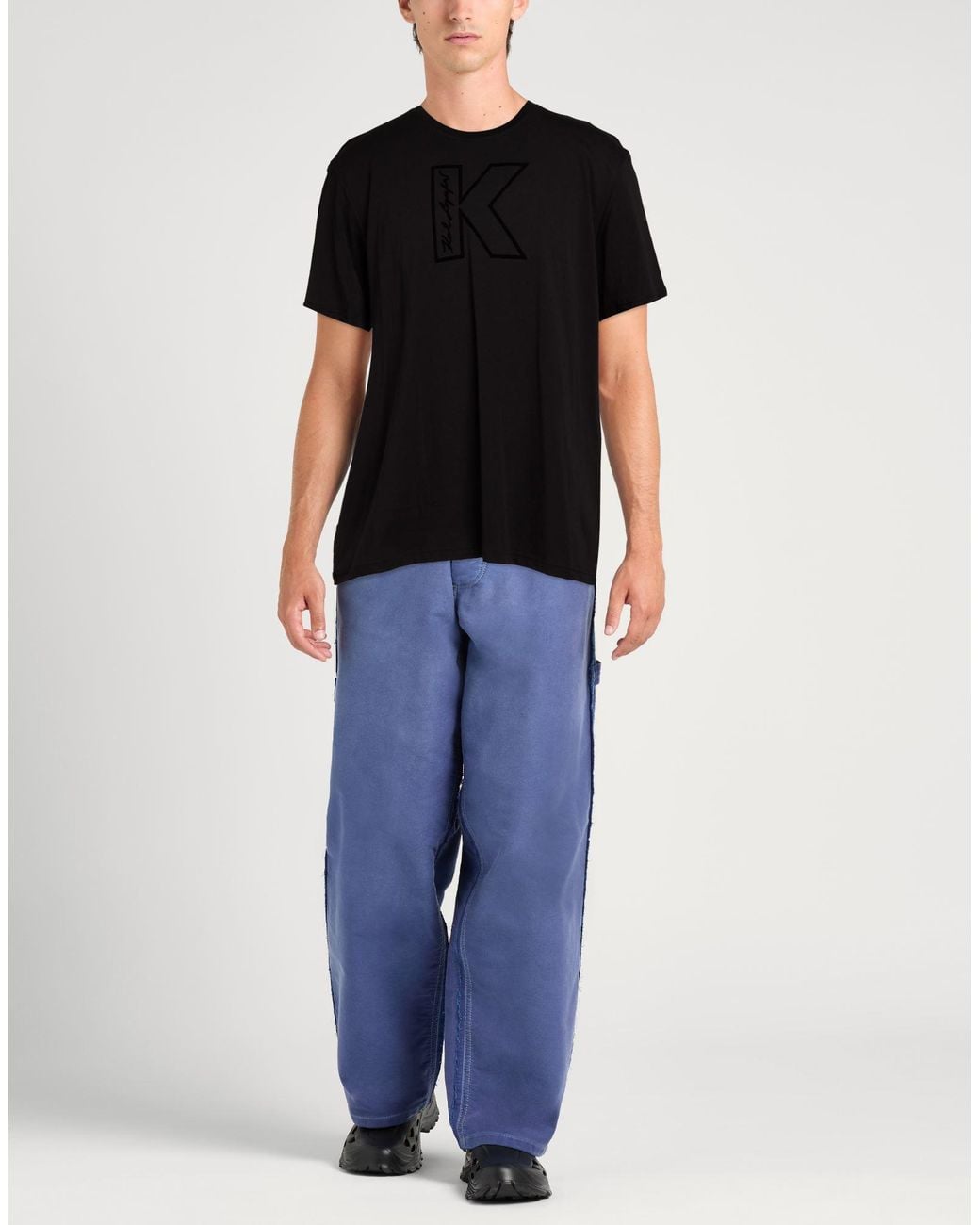 Karl Lagerfeld Black T-Shirt Organic Cotton for men