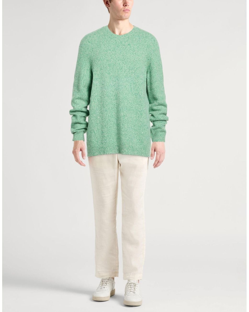 Roberto Collina Green Sweater Cotton, Polyamide, Baby Alpaca Wool, Wool for men