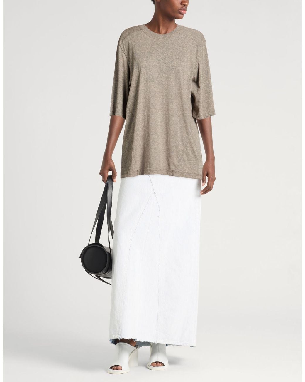 Rick Owens Gray T-Shirt Cotton, Polyester