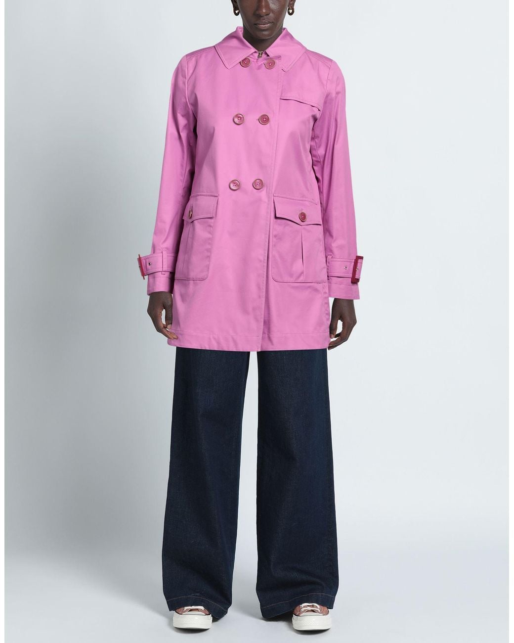 Herno Pink Overcoat & Trench Coat