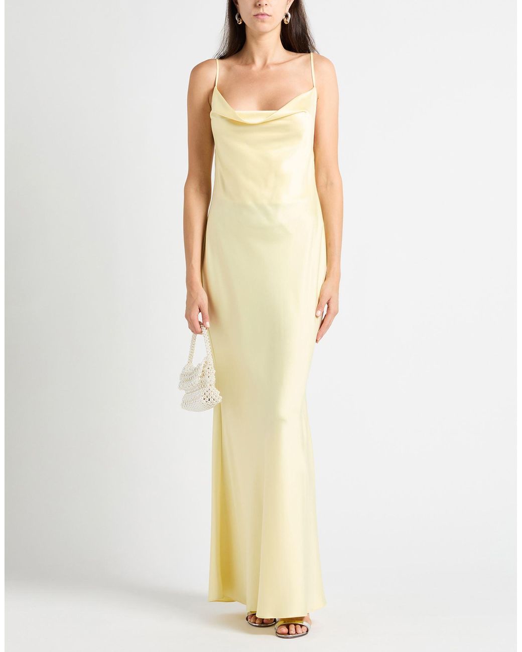 ACTUALEE Metallic Maxi Dress