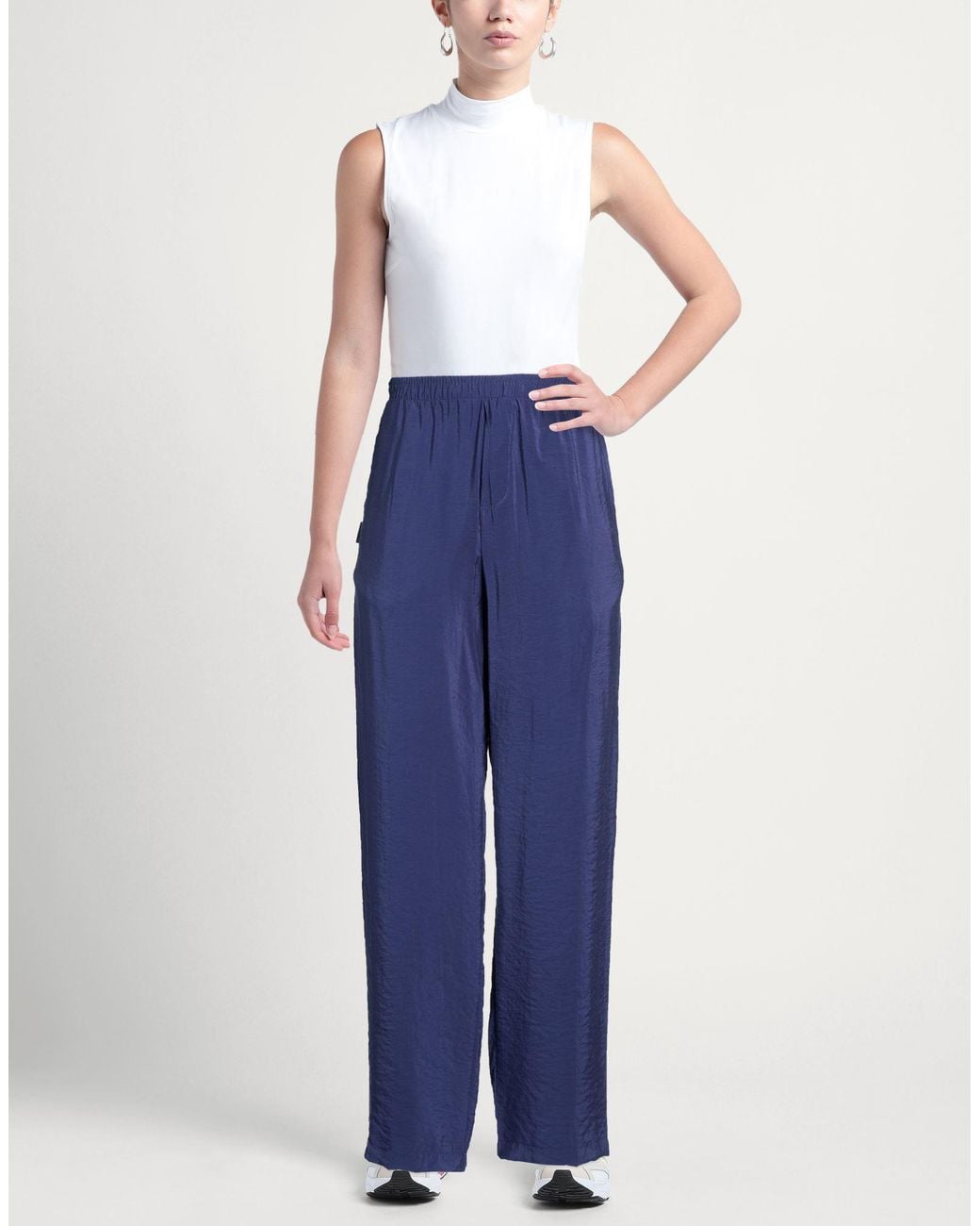 FAMILY FIRST Blue Pants Cupro, Polyester