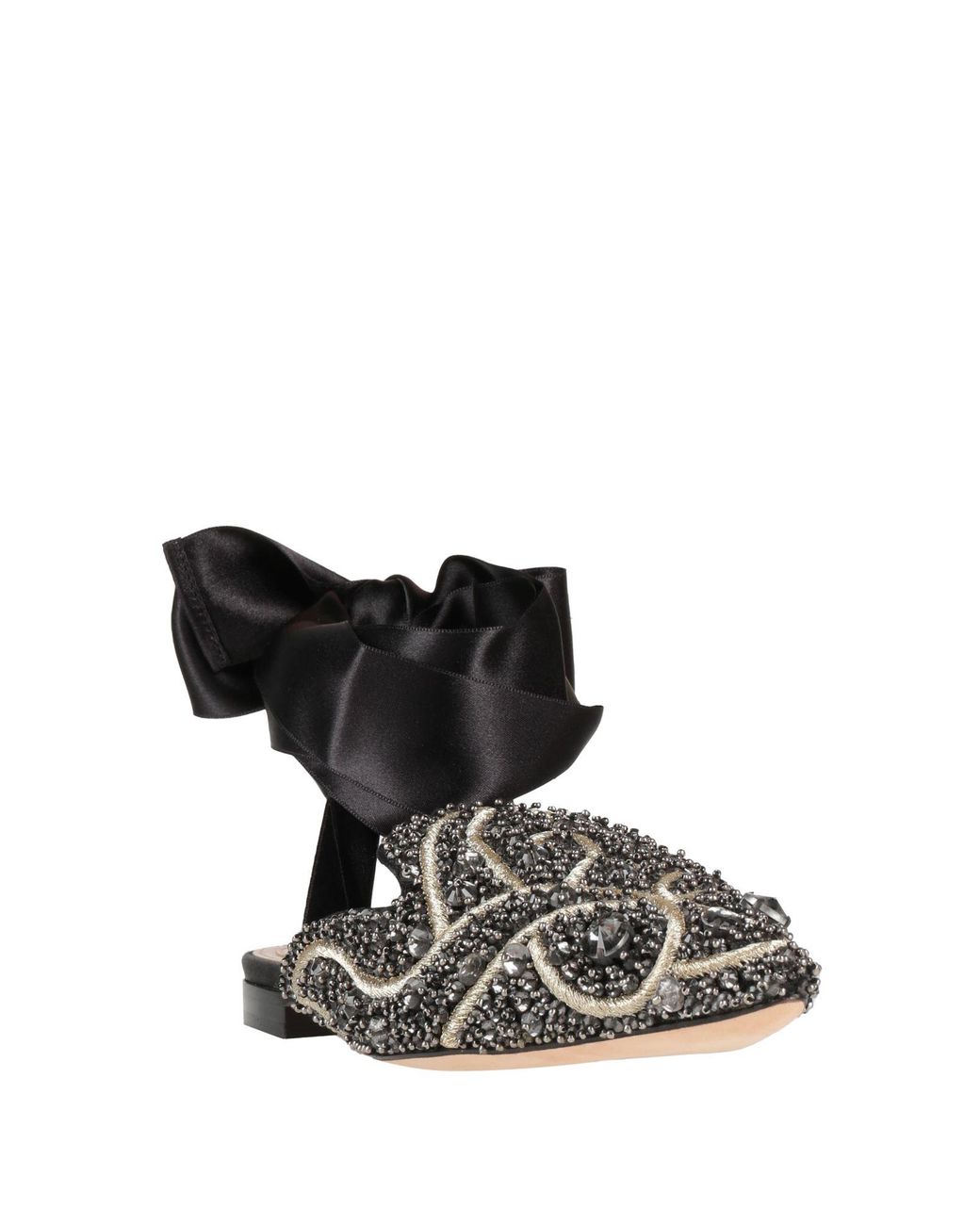 Alberta Ferretti Black Ballet Flats