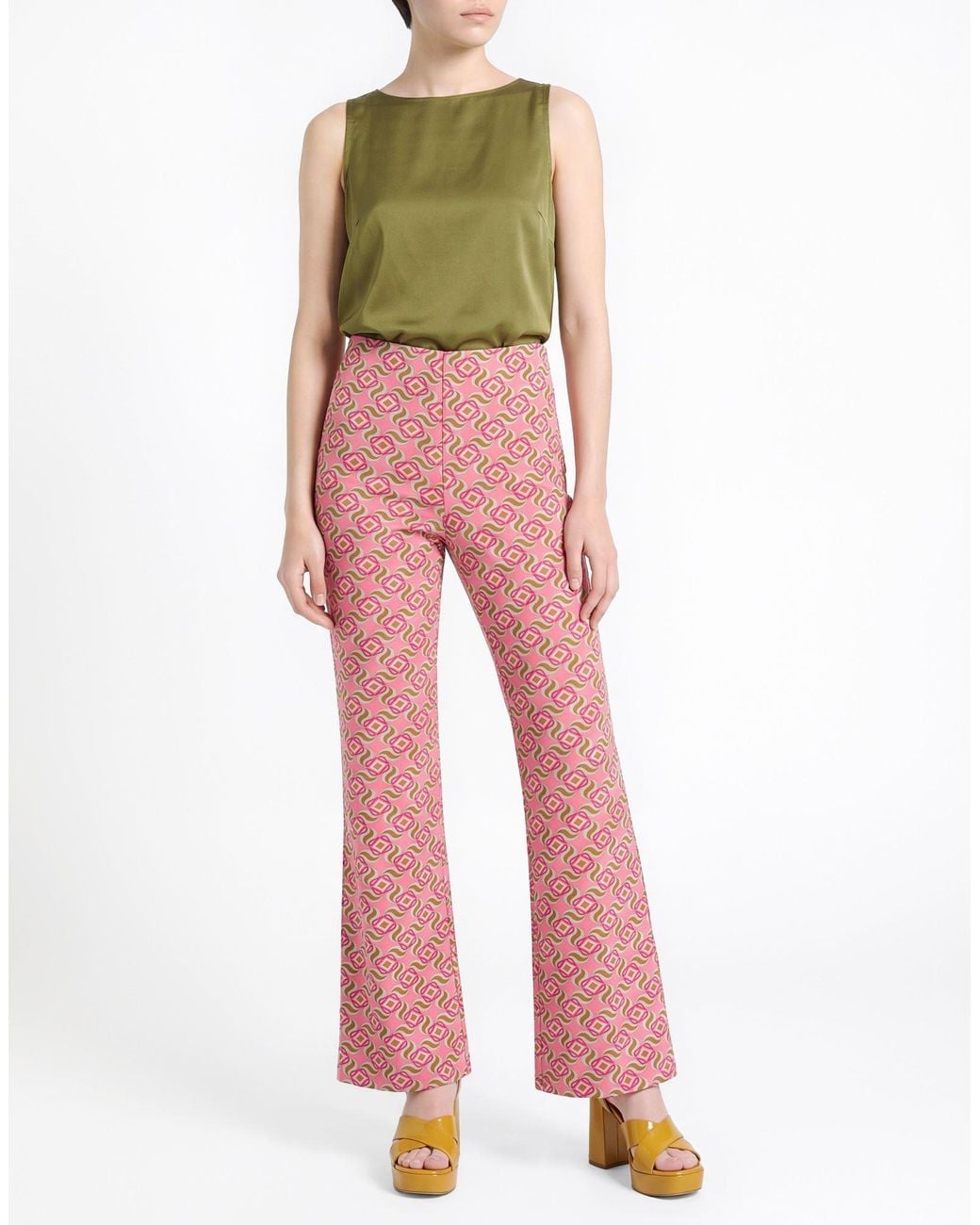 Maliparmi Pink Fuchsia Pants Viscose, Elastane