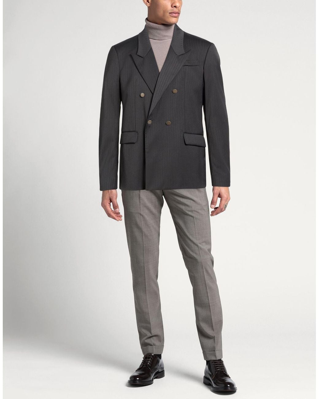 MARSĒM Black Charcoal Blazer Polyester, Viscose, Elastane for men