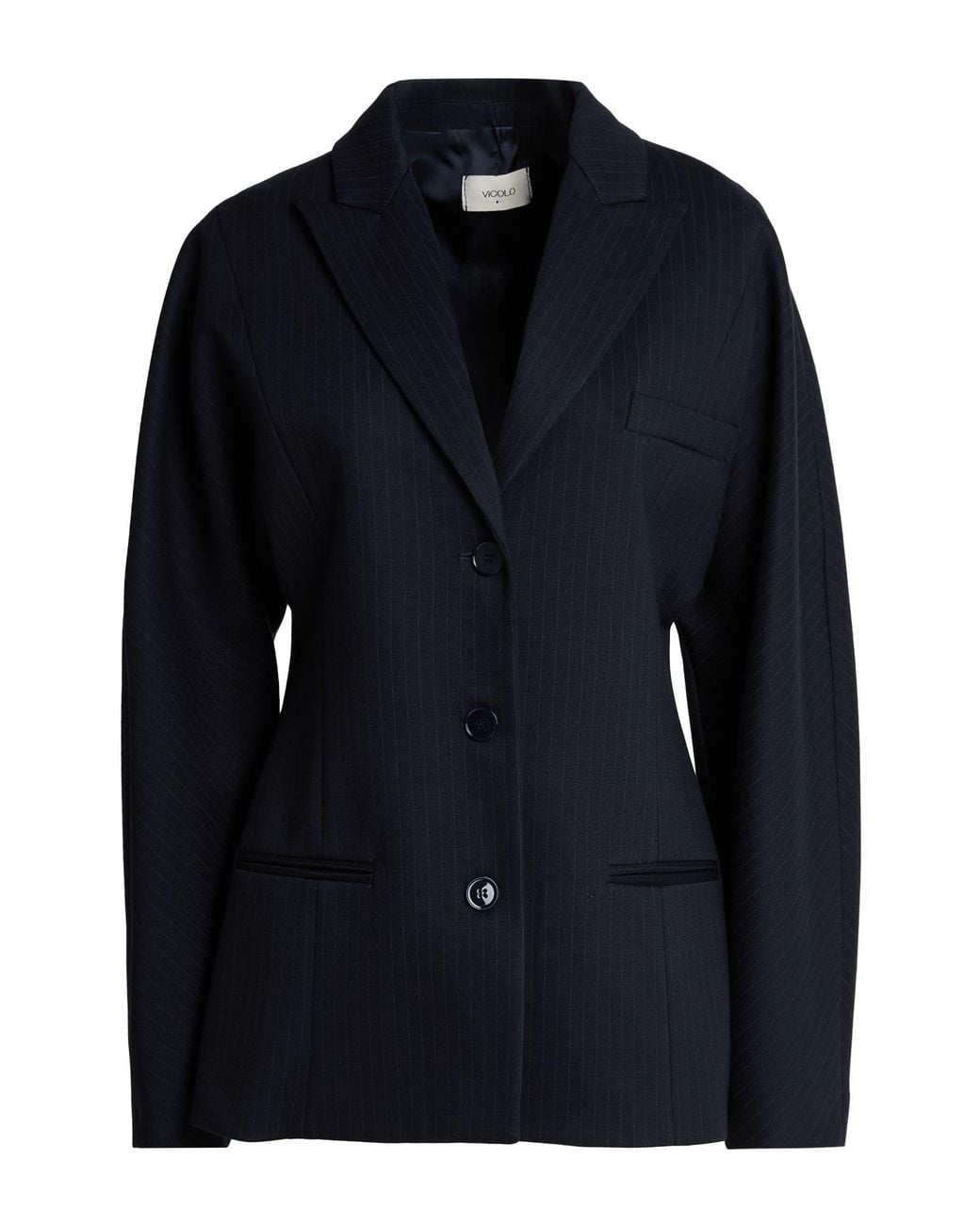 ViCOLO Blue Blazer Viscose, Polyester, Nylon, Elastane