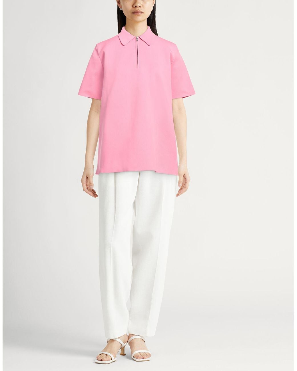 Jil Sander Pink Polo Shirt Polyester