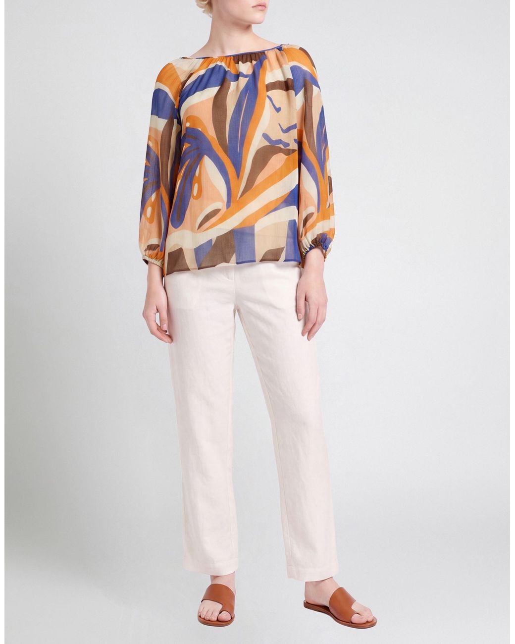 Marc Cain Blue Top Viscose, Silk