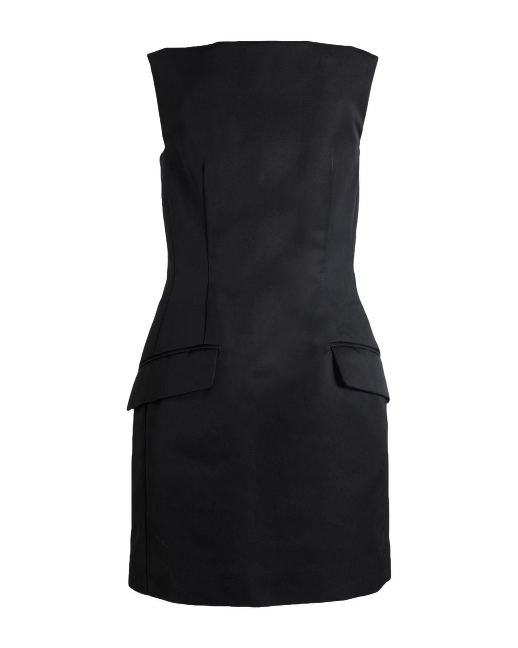 Sportmax Black Mini Dress Cotton, Polyamide