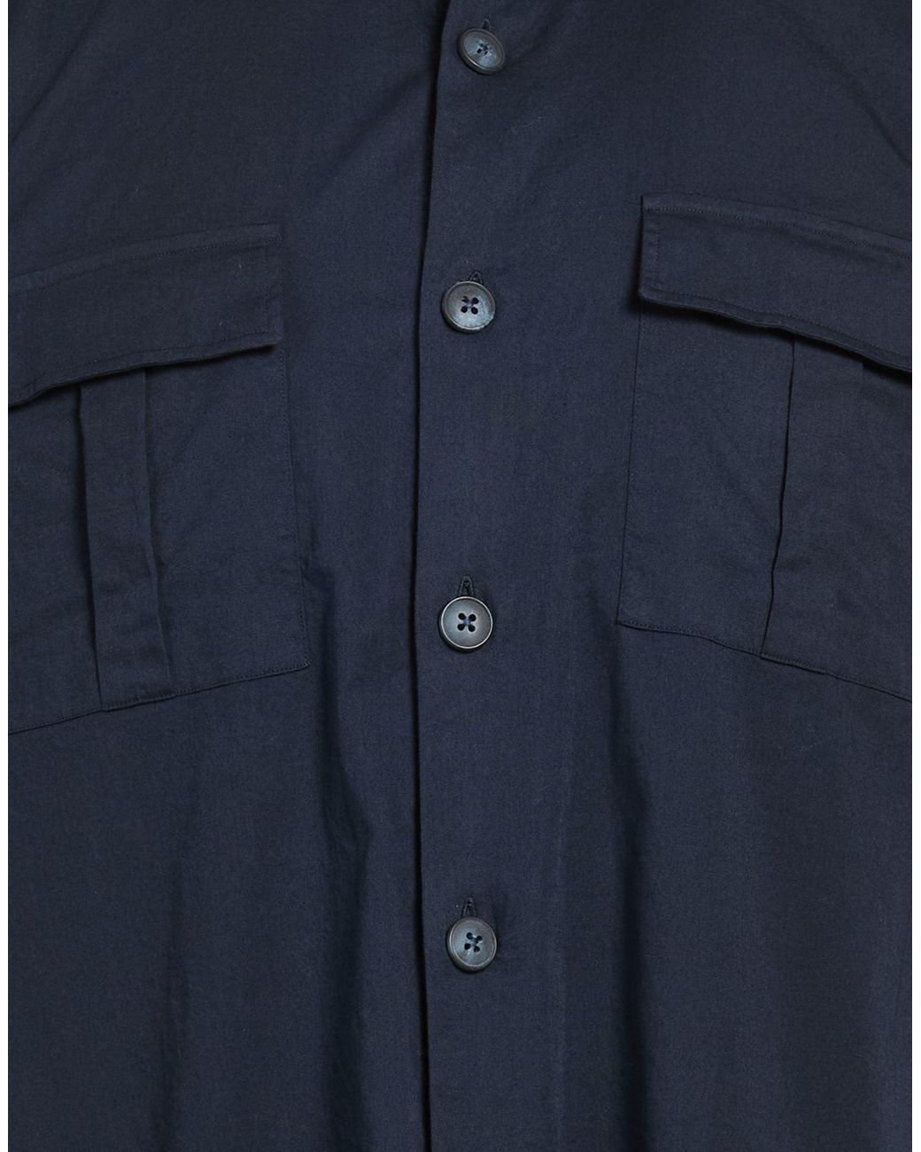 Agho Blue Shirt Cotton, Elastane for men
