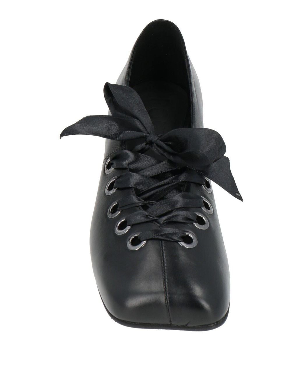 Poeve Gray Ballet Flats Leather