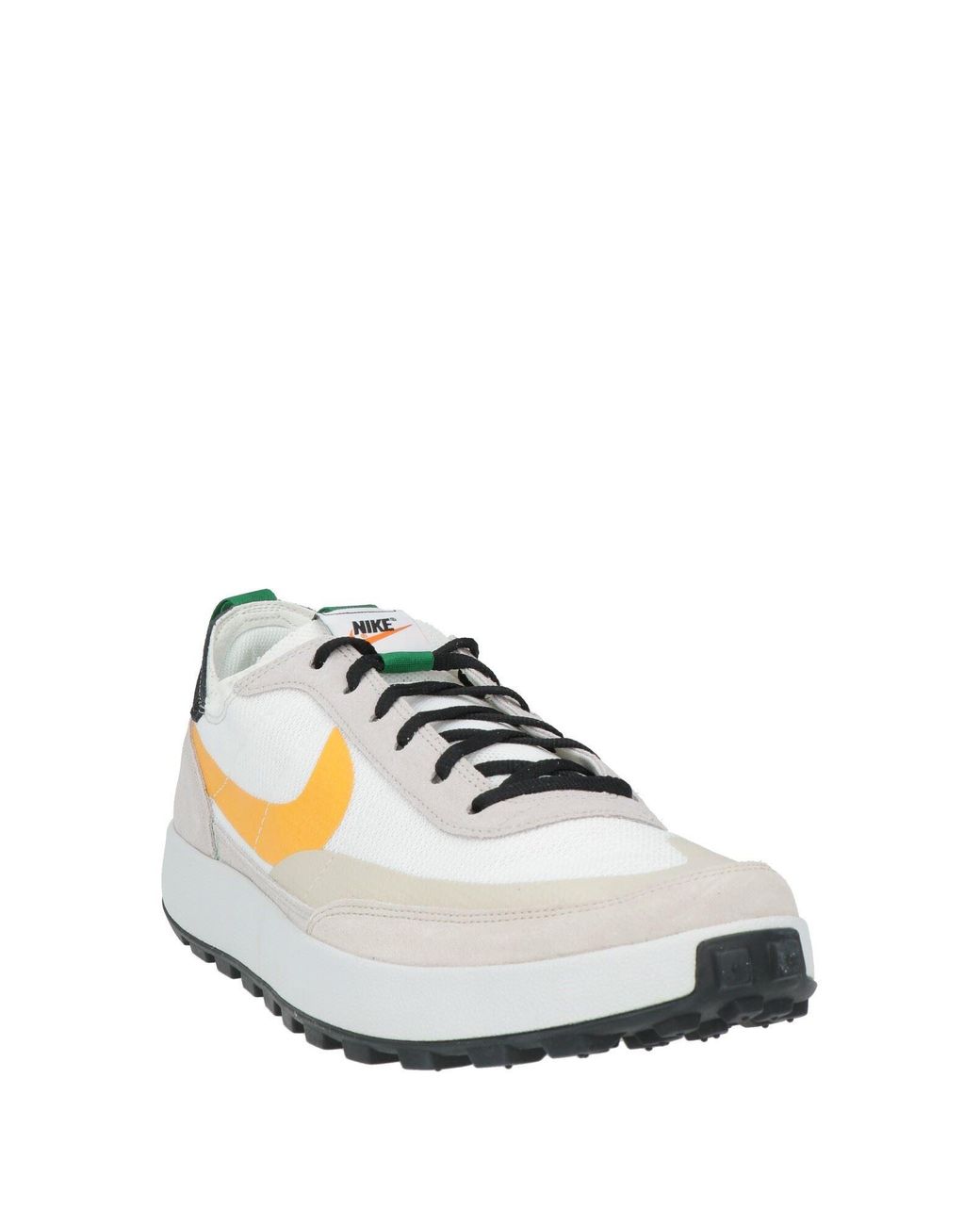 Nike White Sneakers Leather, Textile Fibers for men
