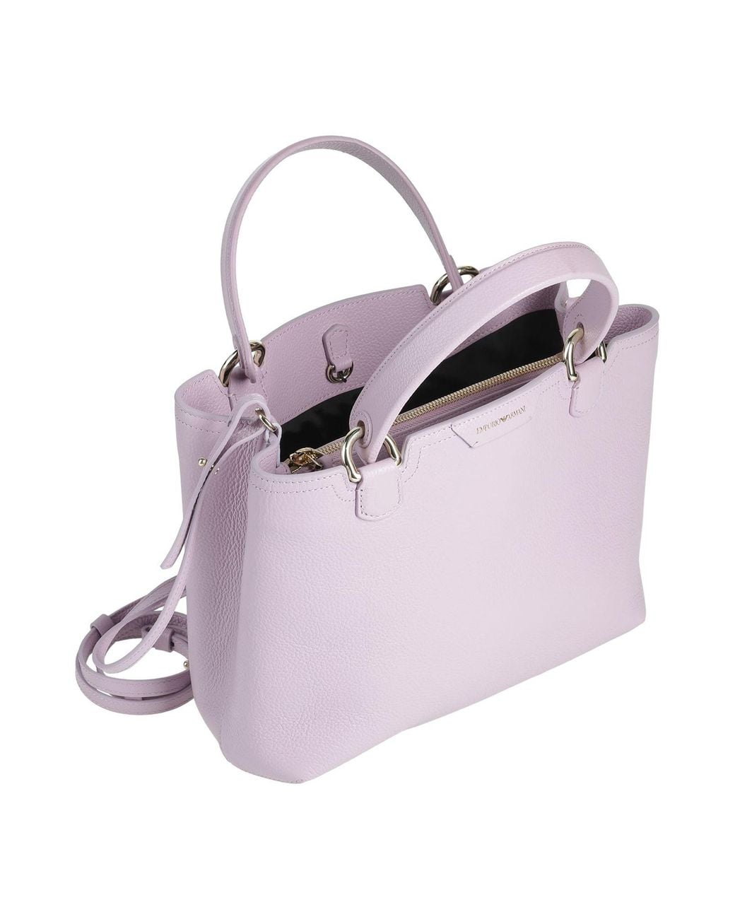 Emporio Armani Purple Handbag Leather
