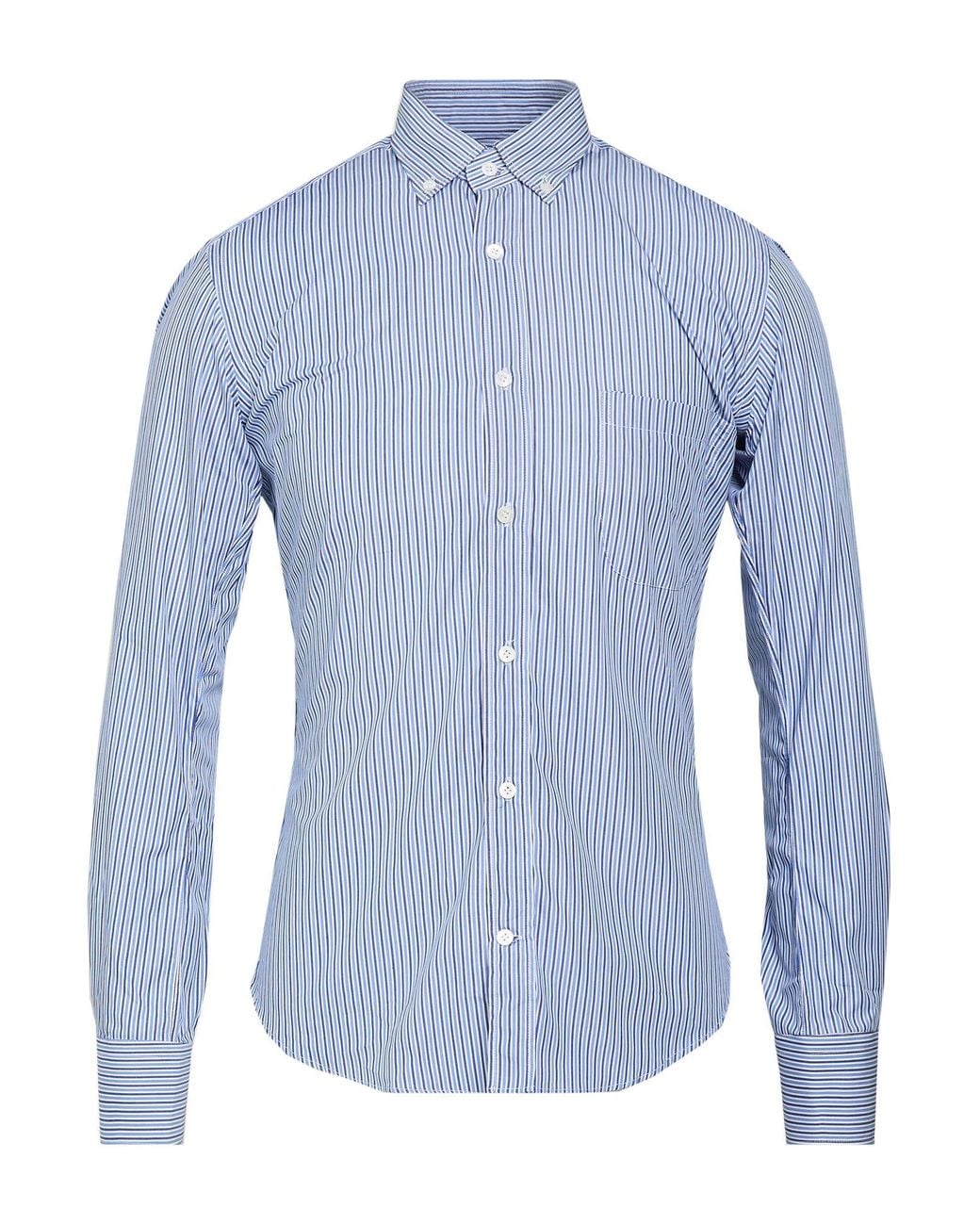 Drumohr Blue Shirt Cotton for men
