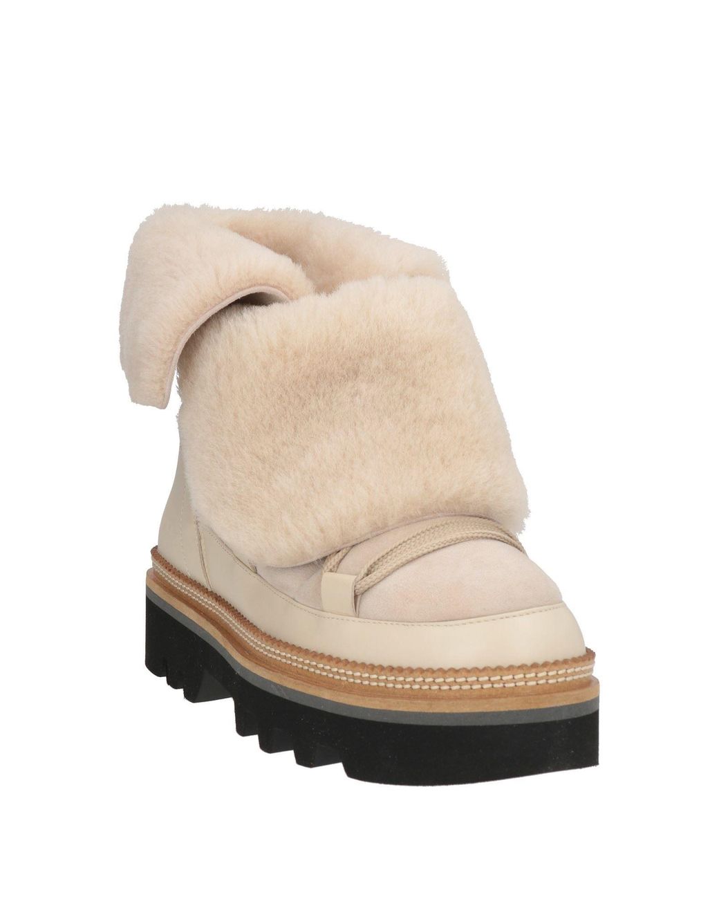 Hogan Natural Ankle Boots Shearling