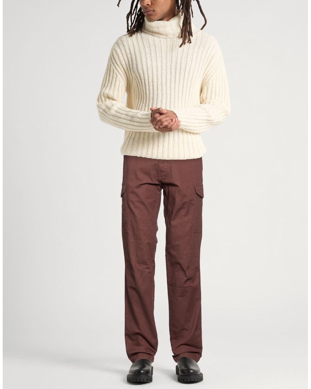 Dockers Purple Pants Cotton, Elastane for men