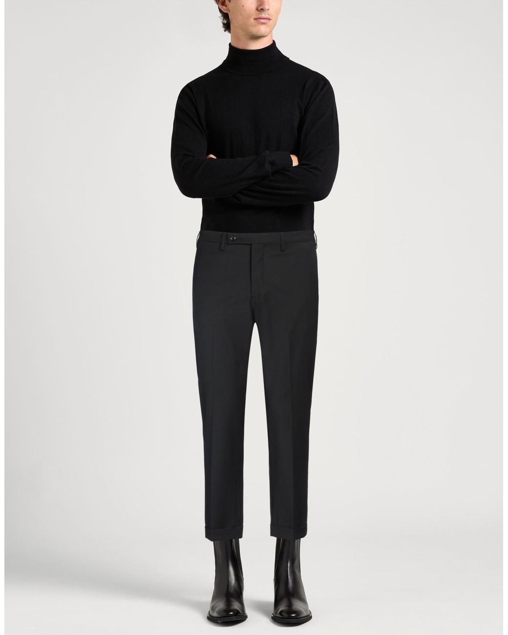 Michael Coal Black Trouser for men