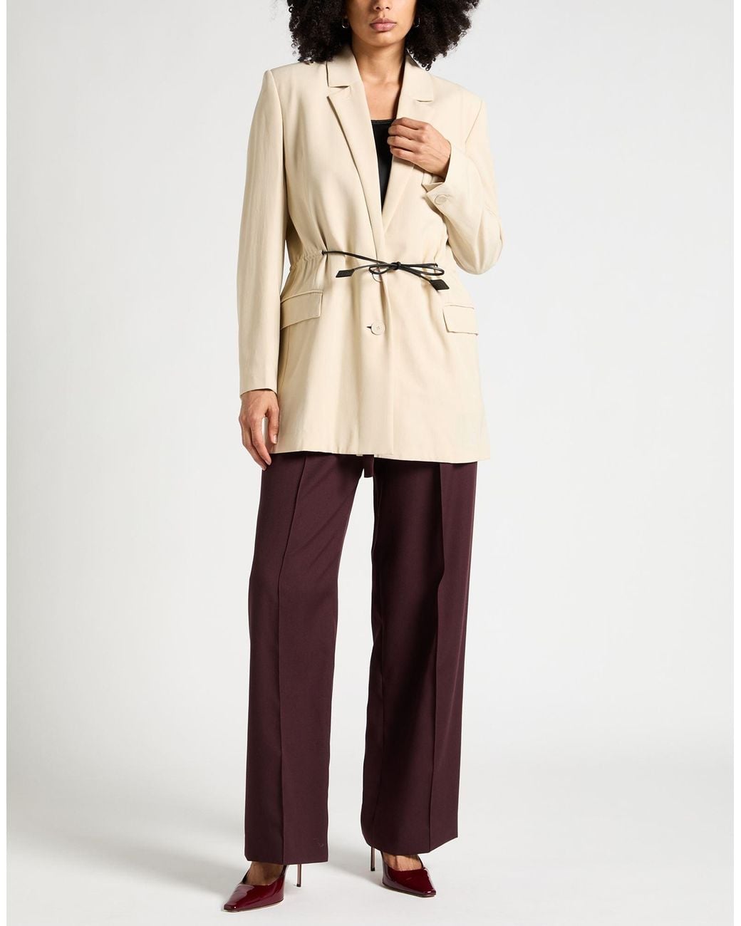 Lanvin Natural Blazer Viscose, Wool