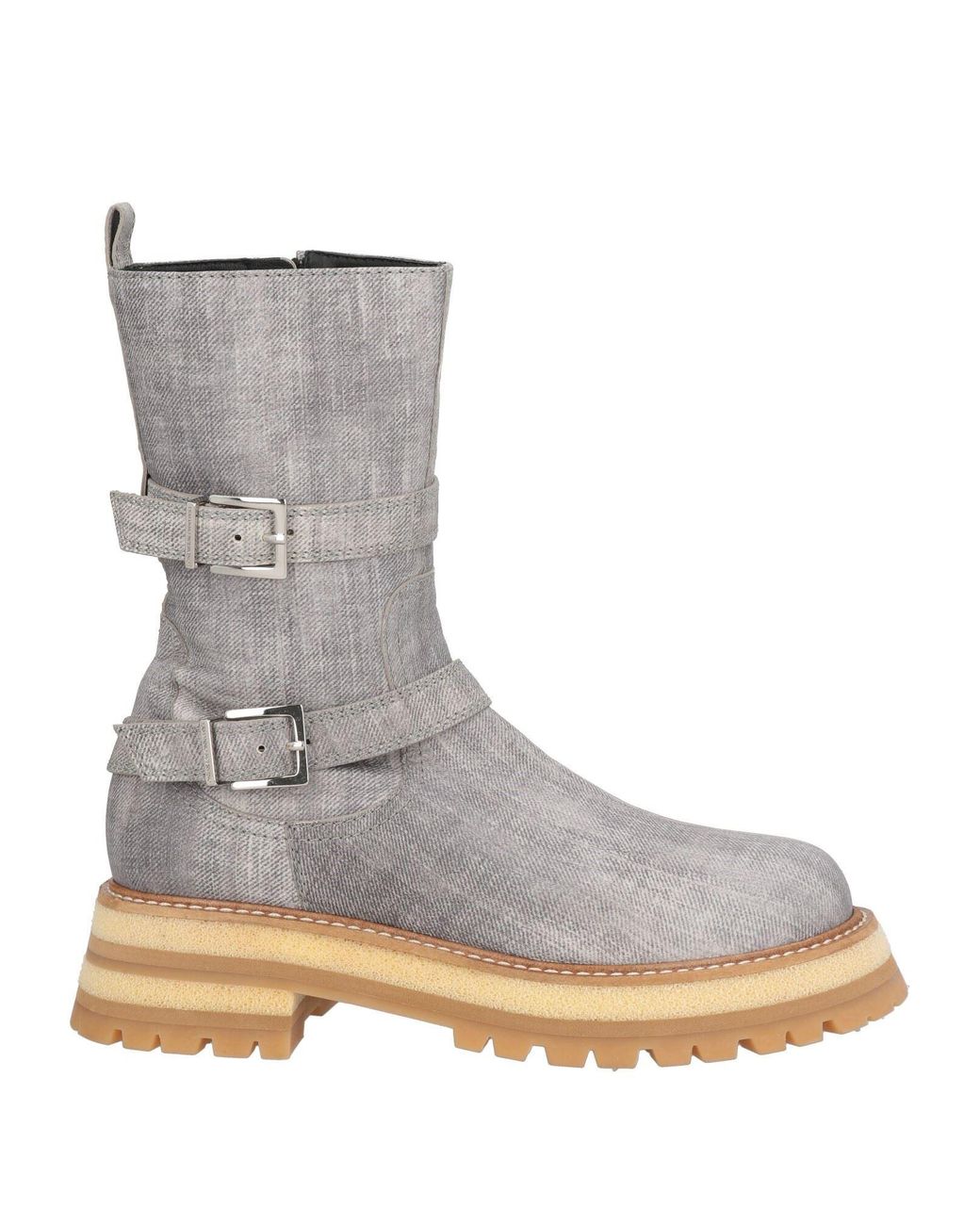 Ermanno Scervino Gray Ankle Boots Leather