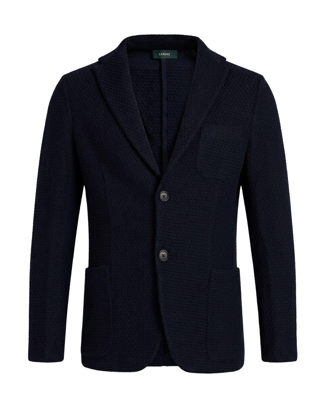 Zanone Blue Midnight Blazer Virgin Wool for men